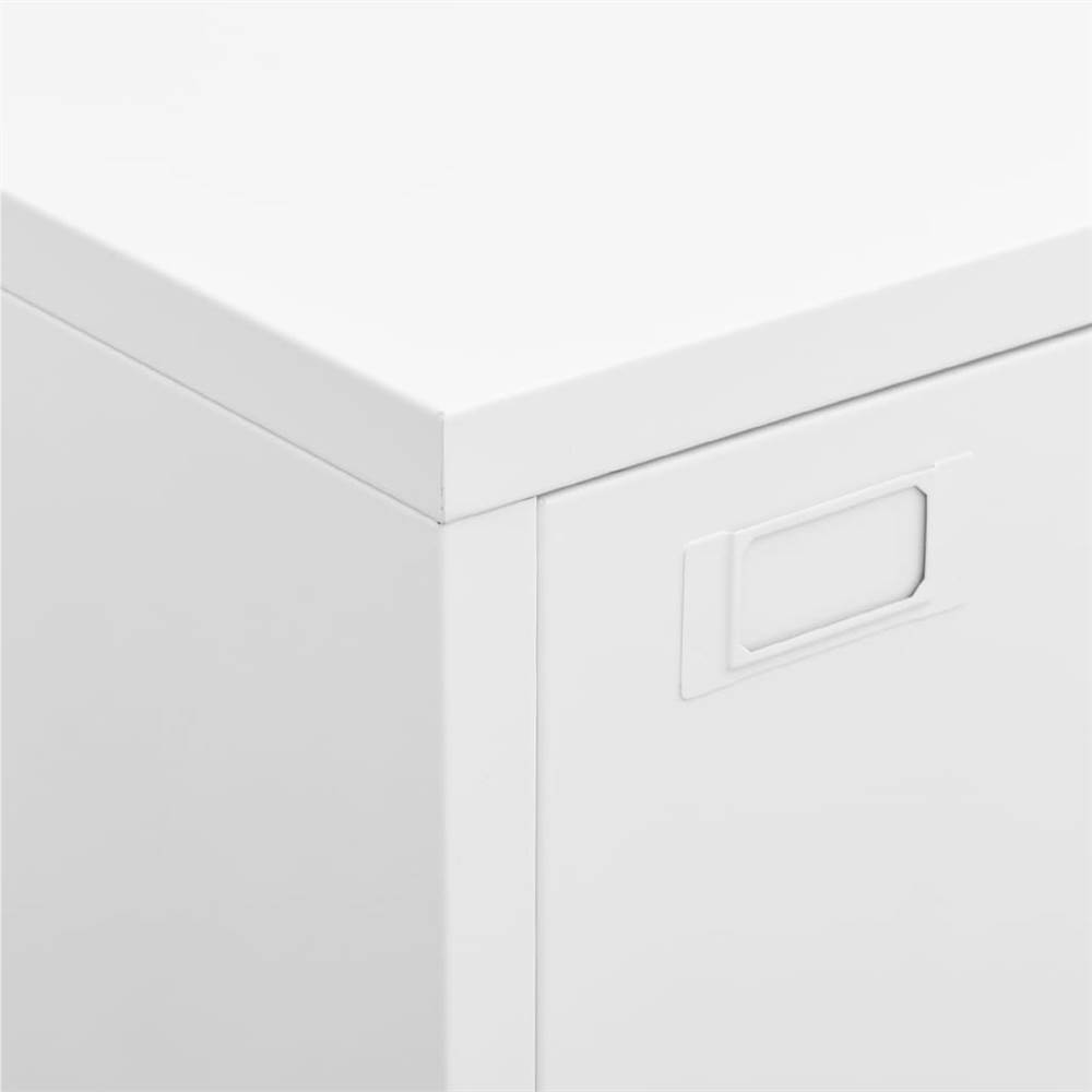 Industrial Filing Cabinet White 75x40x115 cm Metal