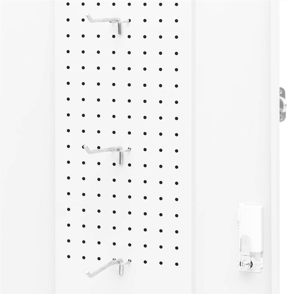 Saddle Cabinet White 53x53x140 cm Steel