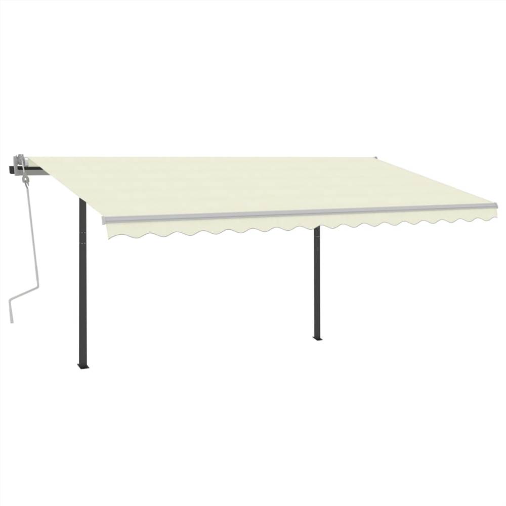 Automatic Awning with LED & Wind Sensor 4x3.5 m Cream