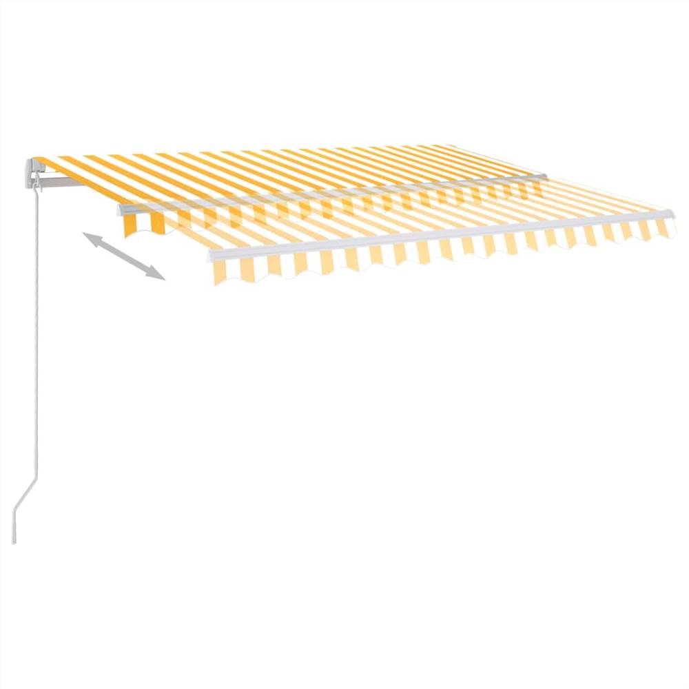 Automatic Awning with LED&Wind Sensor 3x2.5 m Yellow&White