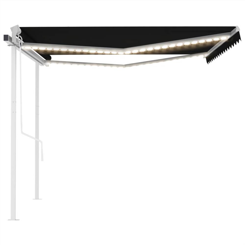 Automatic Awning with LED&Wind Sensor 4.5x3.5 m Anthracite