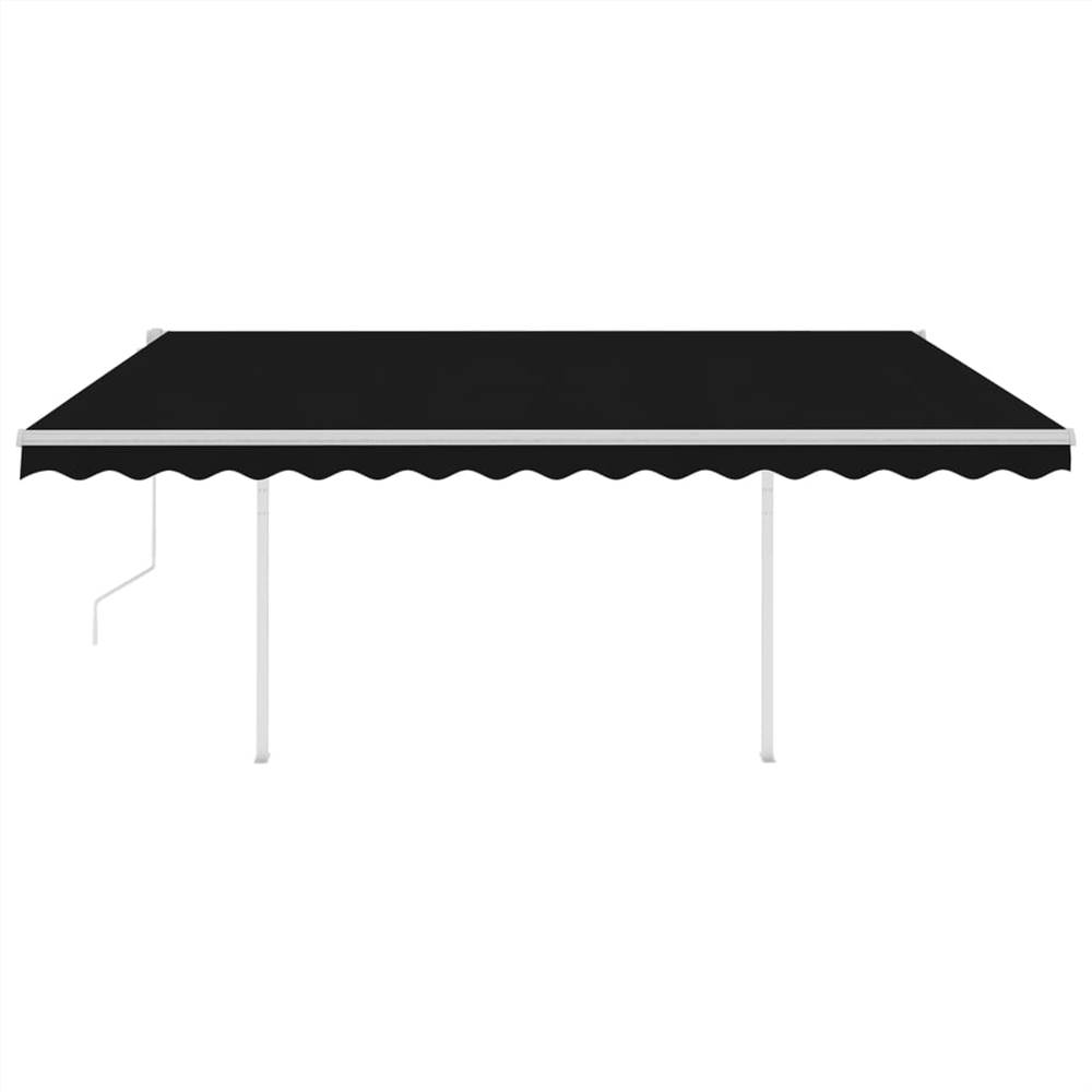 Automatic Awning with LED&Wind Sensor 4.5x3 m Anthracite