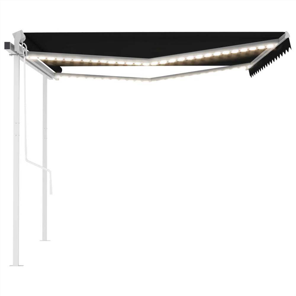 Automatic Awning with LED&Wind Sensor 4.5x3 m Anthracite