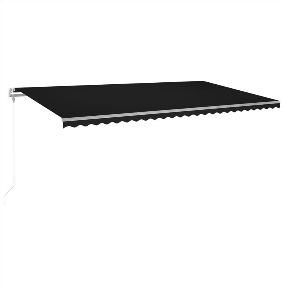 Automatic Awning with LED&Wind Sensor 600x350 cm Anthracite
