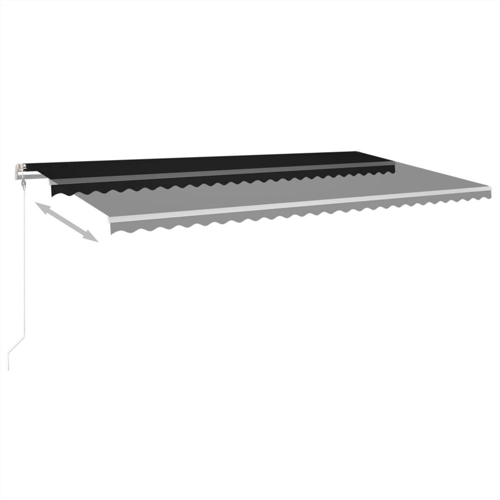 Automatic Awning with LED&Wind Sensor 600x350 cm Anthracite