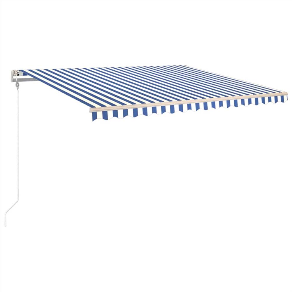 Automatic Retractable Awning 450x350 cm Blue and White