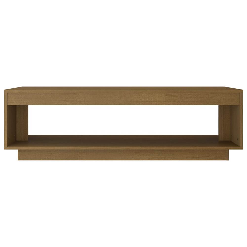 Coffee Table Honey Brown 110x50x33.5 cm Solid Pinewood