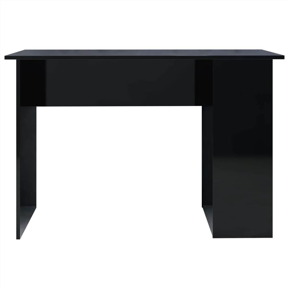 Desk High Gloss Black 110x60x73 cm Chipboard