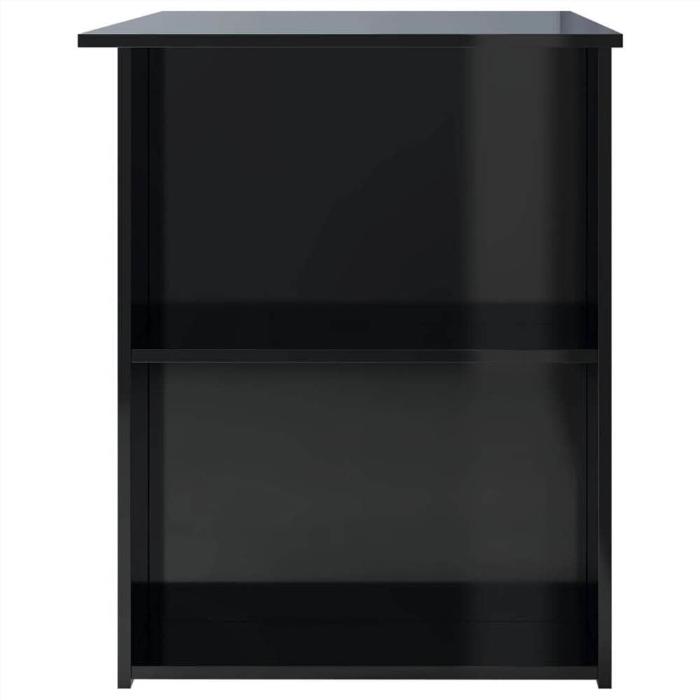 Desk High Gloss Black 110x60x73 cm Chipboard