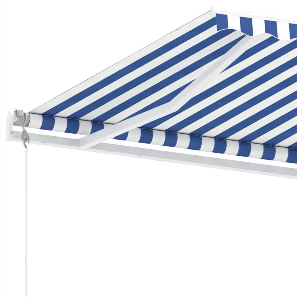 Freestanding Automatic Awning 500x350cm Blue/White