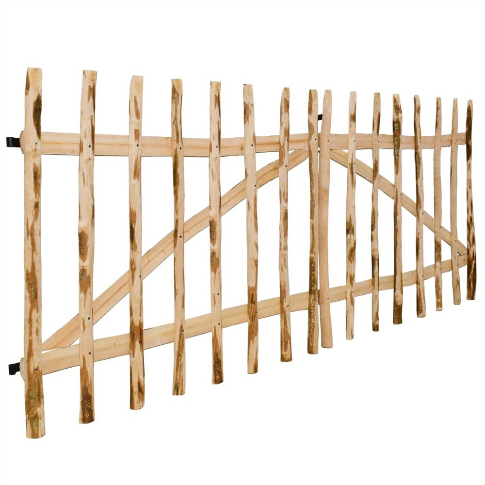 Double Fence Gate Hazel Wood 300x120 cm