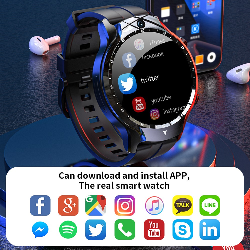 LOKMAT APPLLP 5 Smartwatch 4G WiFi LTE Watch With Dual Cameras