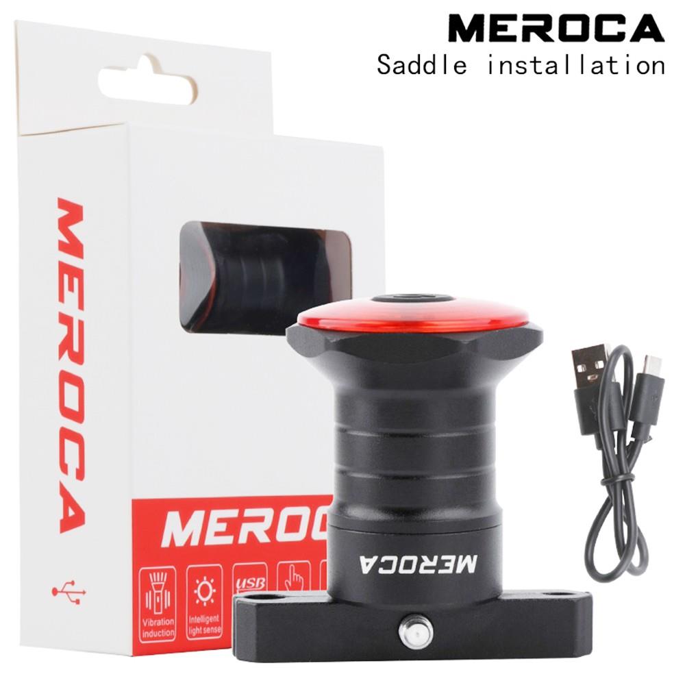 

MEROCA WR15 Smart Bike Tail Light Brake Sensing Bicycle Rear Flashlight with 500mAh Battery 7 Light Modes for Saddle