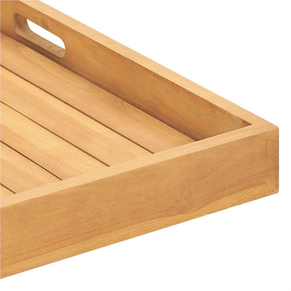 Serving Tray 80x80 cm Solid Teak Wood