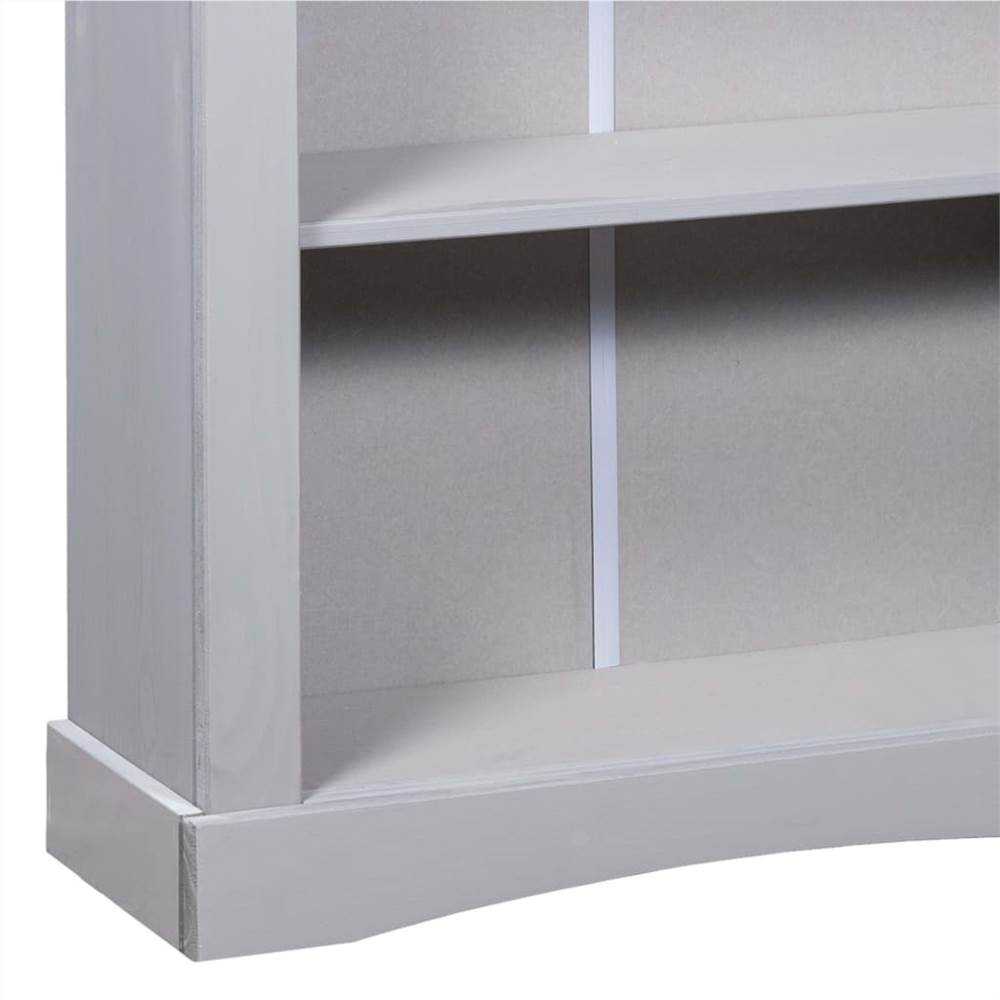 4-Tier Bookcase Mexican Pine Corona Range Grey 81x29x150 cm