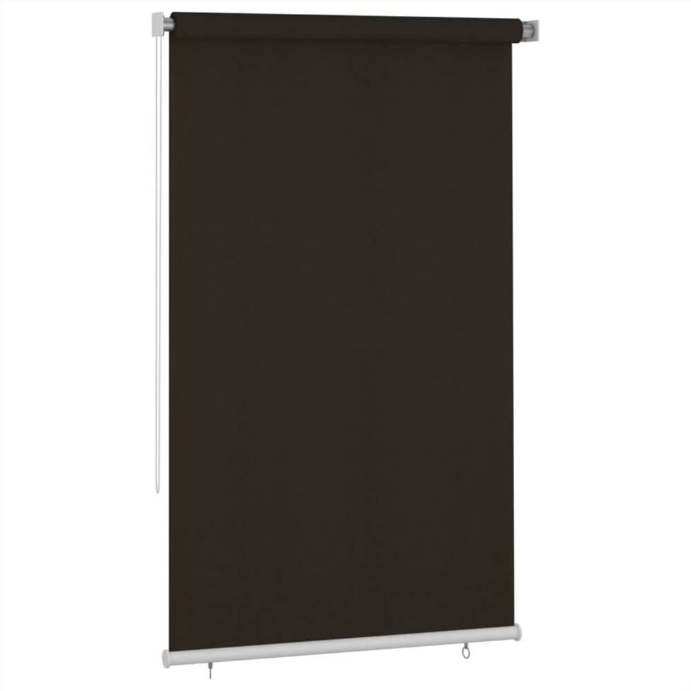 Outdoor Roller Blind 140x230 cm Brown HDPE