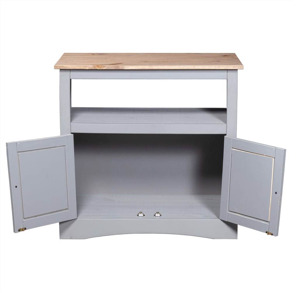 TV Cabinet Mexican Pine Corona Range Grey 80x43x78 cm