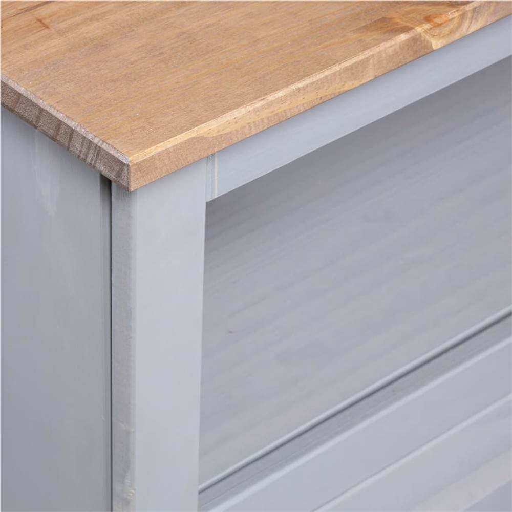 TV Cabinet Mexican Pine Corona Range Grey 80x43x78 cm