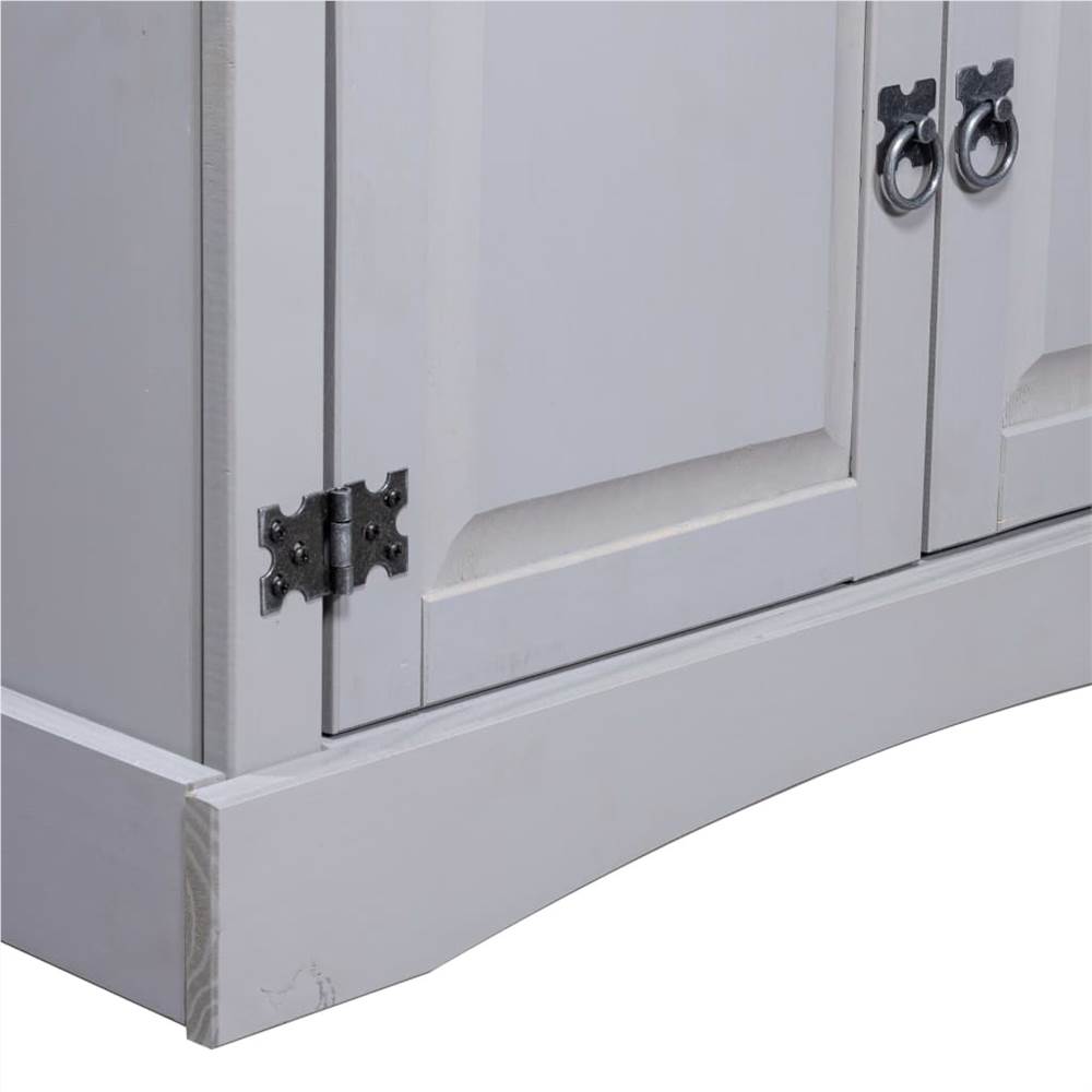 TV Cabinet Mexican Pine Corona Range Grey 80x43x78 cm