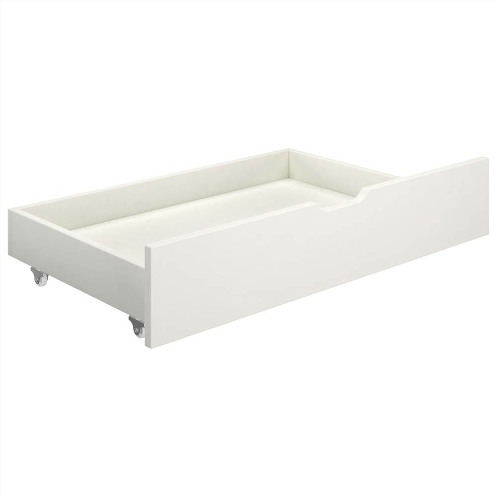 Bed Frame with 2 Drawers Dark Grey Solid Wood Pine 100x200 cm