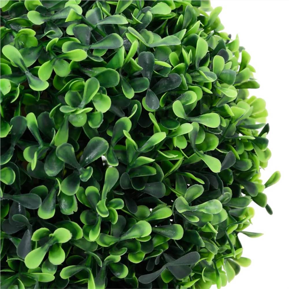 Artificial Boxwood Plants 2 pcs with Pots Ball Shaped Green 37 cm