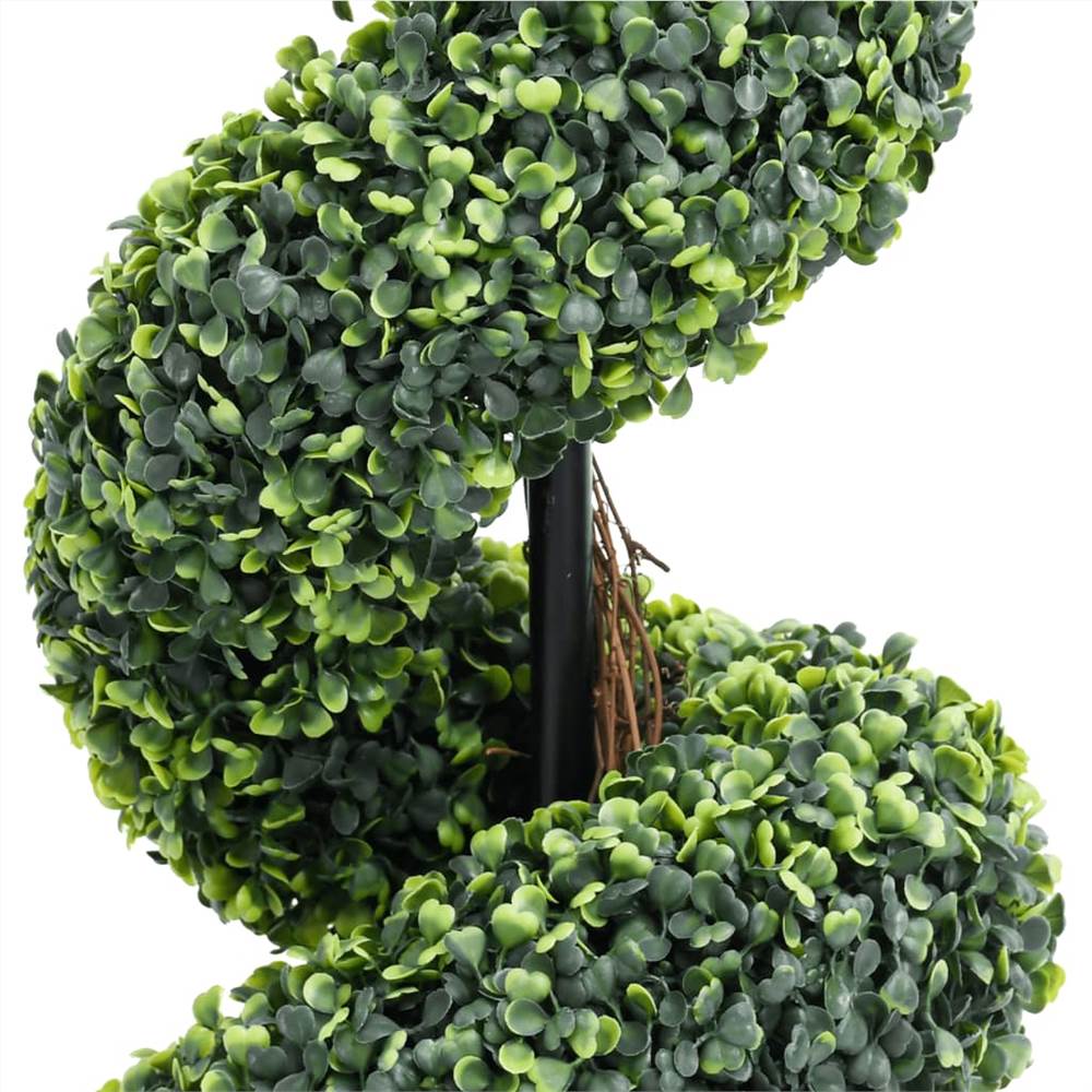 Artificial Boxwood Spiral Plant with Pot Green 59 cm