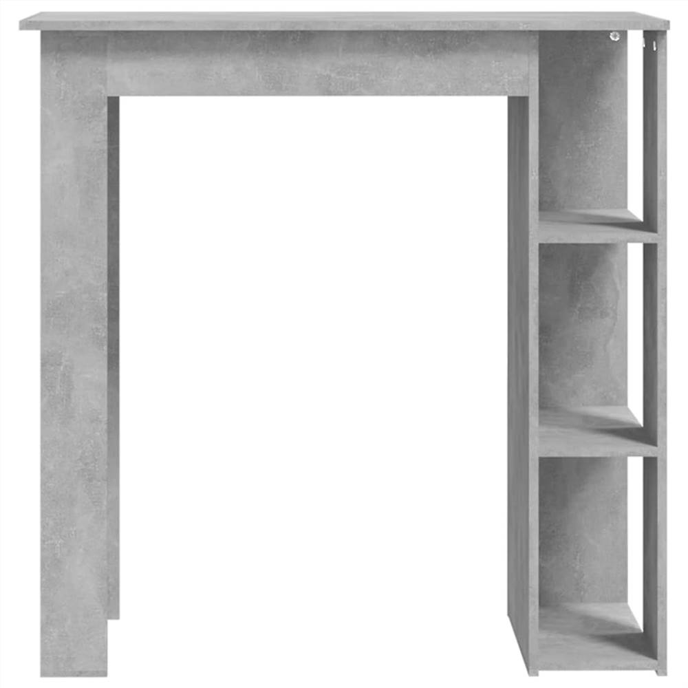 Bar Table with Shelf Concrete Grey 102x50x103.5 cm Chipboard