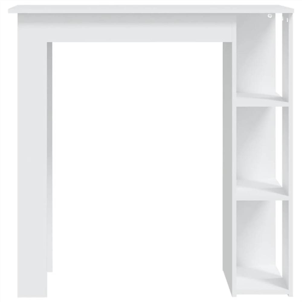 Bar Table with Shelf White 102x50x103.5 cm Chipboard