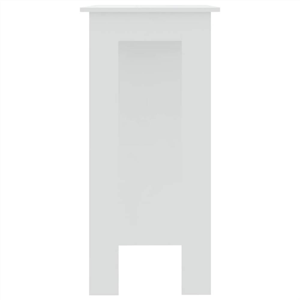 Bar Table with Shelf White 102x50x103.5 cm Chipboard
