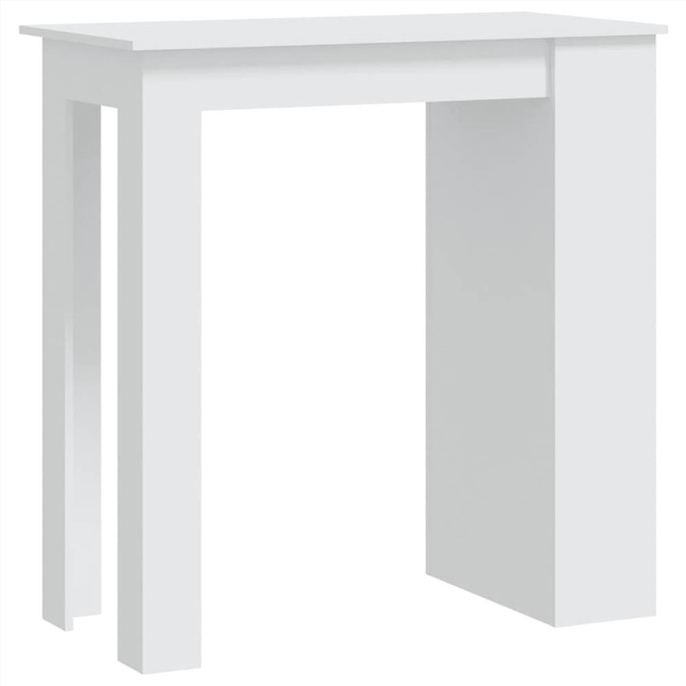 Bar Table with Storage Rack White 102x50x103.5 cm Chipboard