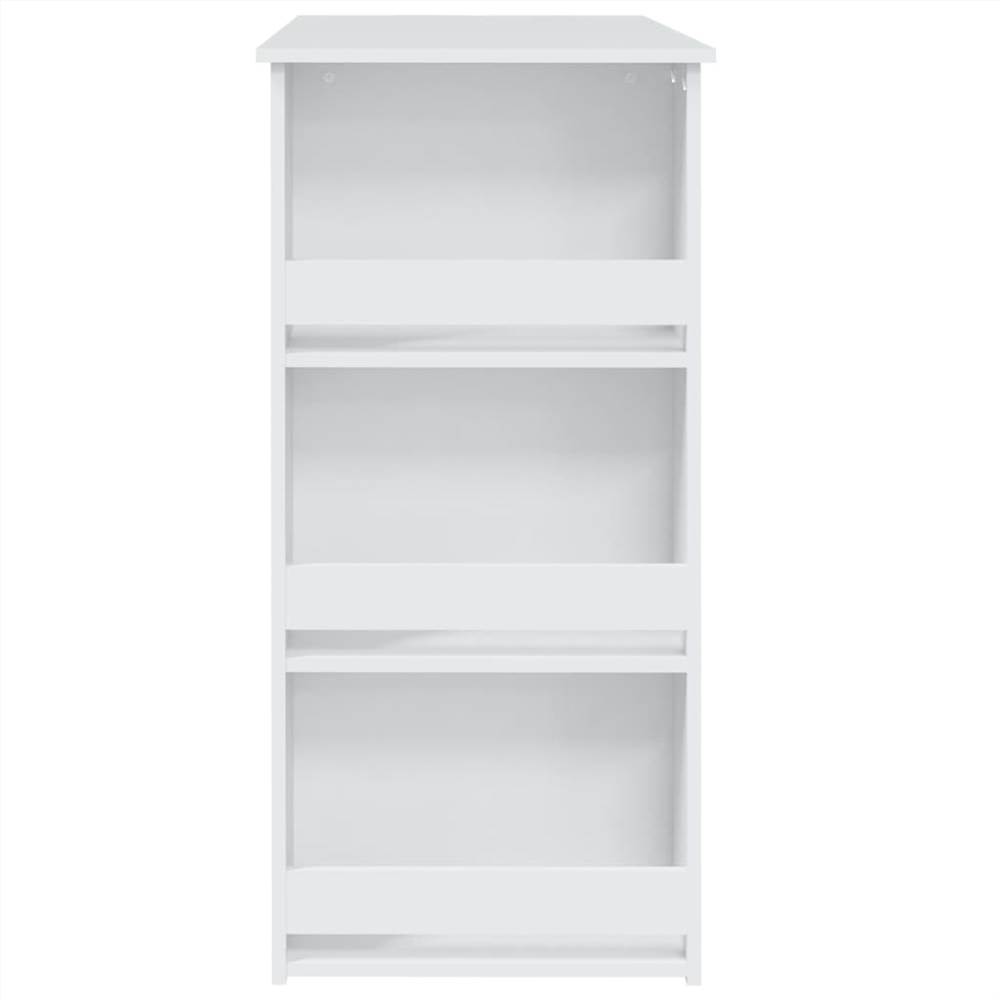 Bar Table with Storage Rack White 102x50x103.5 cm Chipboard