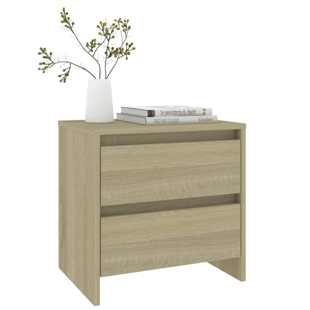 Bedside Cabinet Sonoma Oak 45x34.5x44.5 cm Chipboard