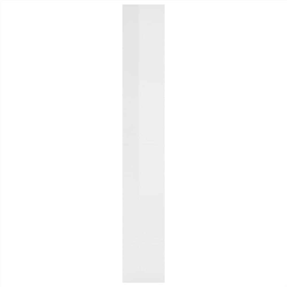 Book Cabinet/Room Divider High Gloss White 80x30x198 cm Chipboard