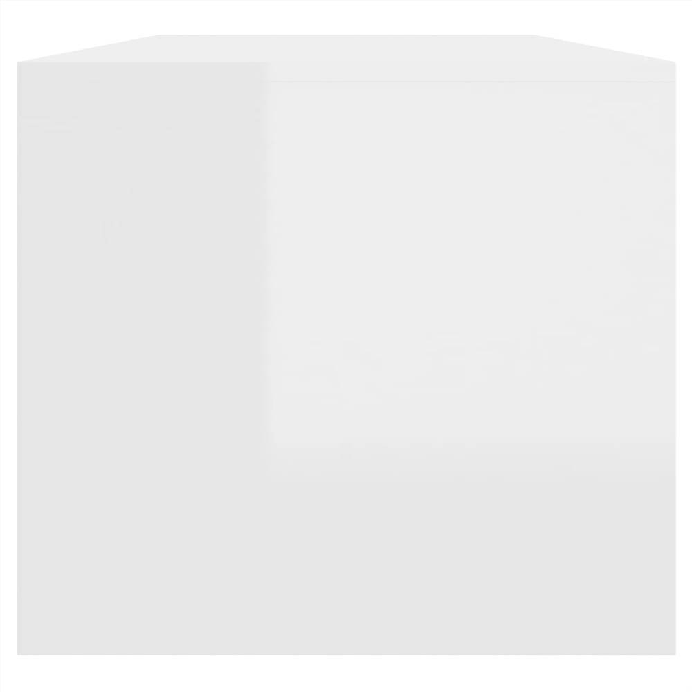 Coffee Table High Gloss White 102x50x45 cm Engineered Wood
