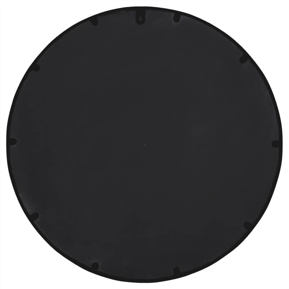 Mirror Black 60x4 cm Iron Round for Indoor Use