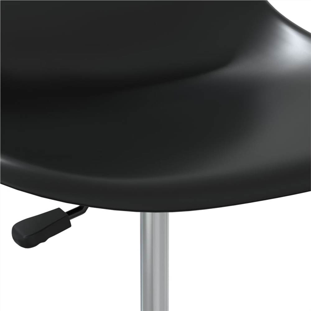 Swivel Dining Chairs 2 pcs Black PP