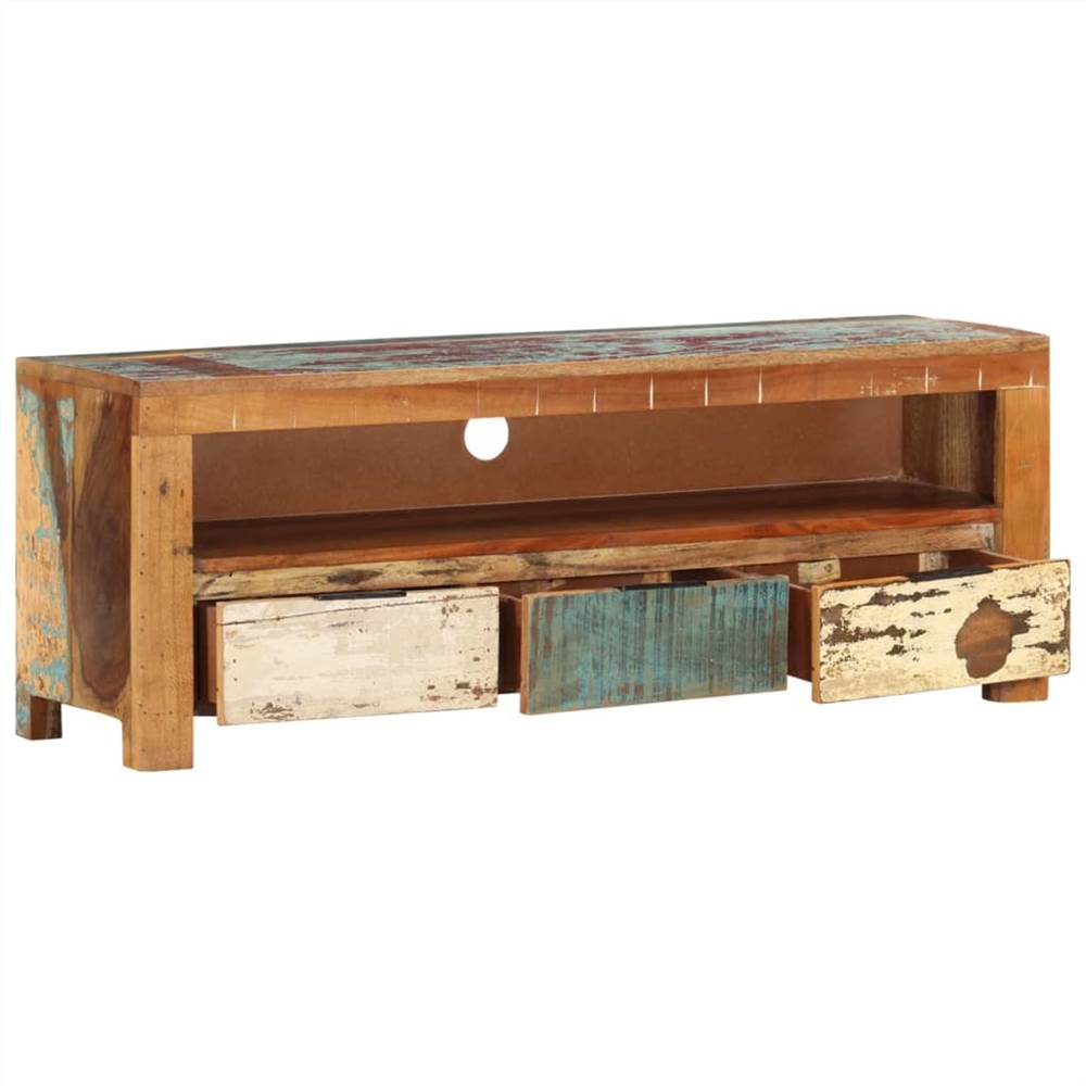TV Cabinet 110x30x40 cm Solid Reclaimed Wood