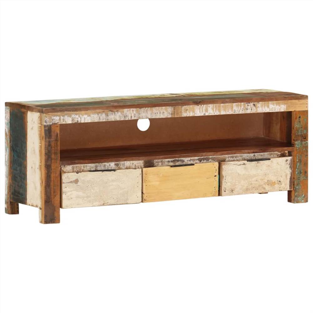 TV Cabinet 110x30x40 cm Solid Reclaimed Wood
