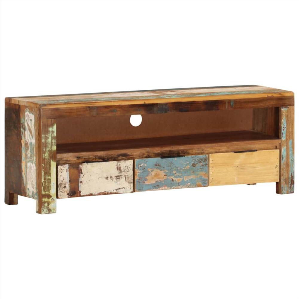 TV Cabinet 110x30x40 cm Solid Reclaimed Wood