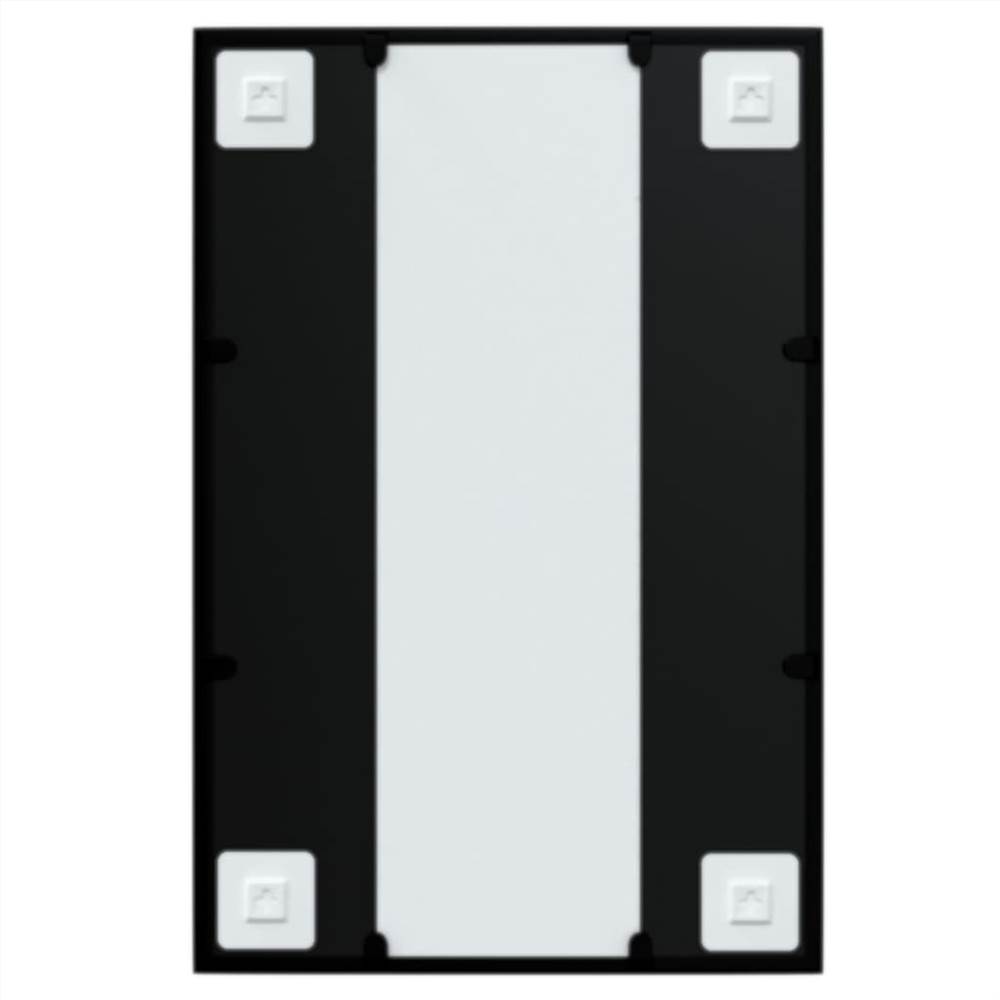 Wall Mirror Black 60x40 cm Metal