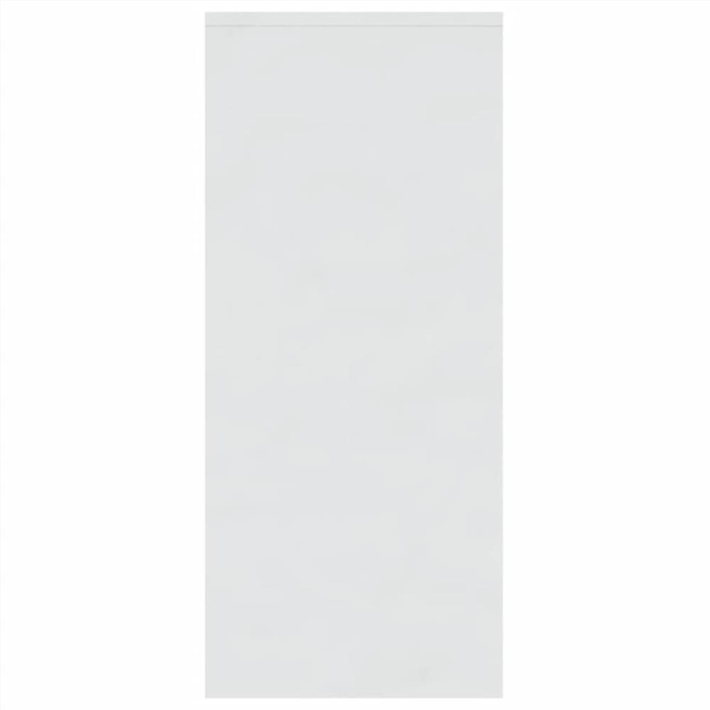 Sideboard High Gloss White 102x33x75 cm Chipboard