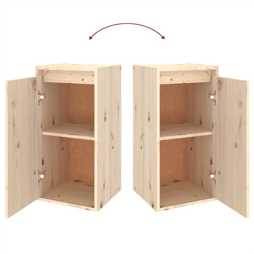 TV Cabinets 3 pcs Solid Wood Pine
