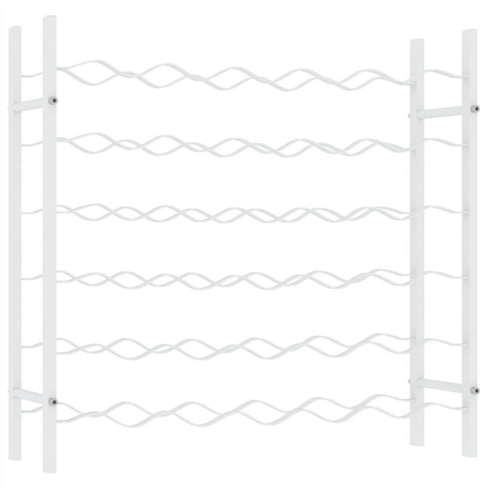Wine Rack for 36 Bottles White Metal