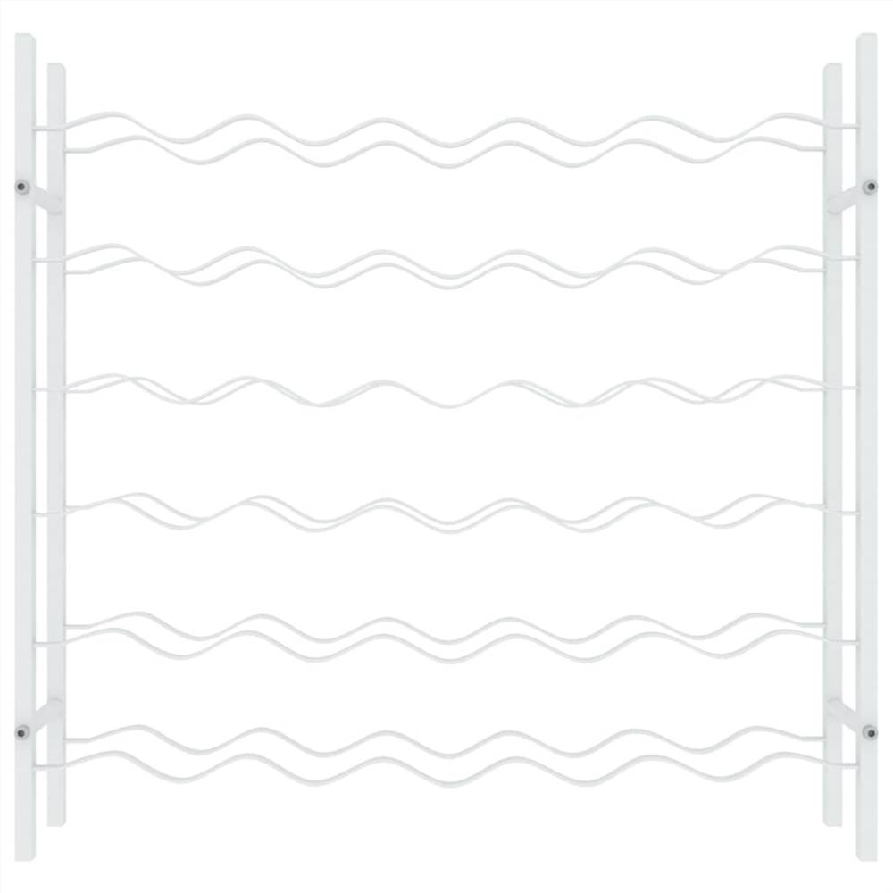 Wine Rack for 36 Bottles White Metal