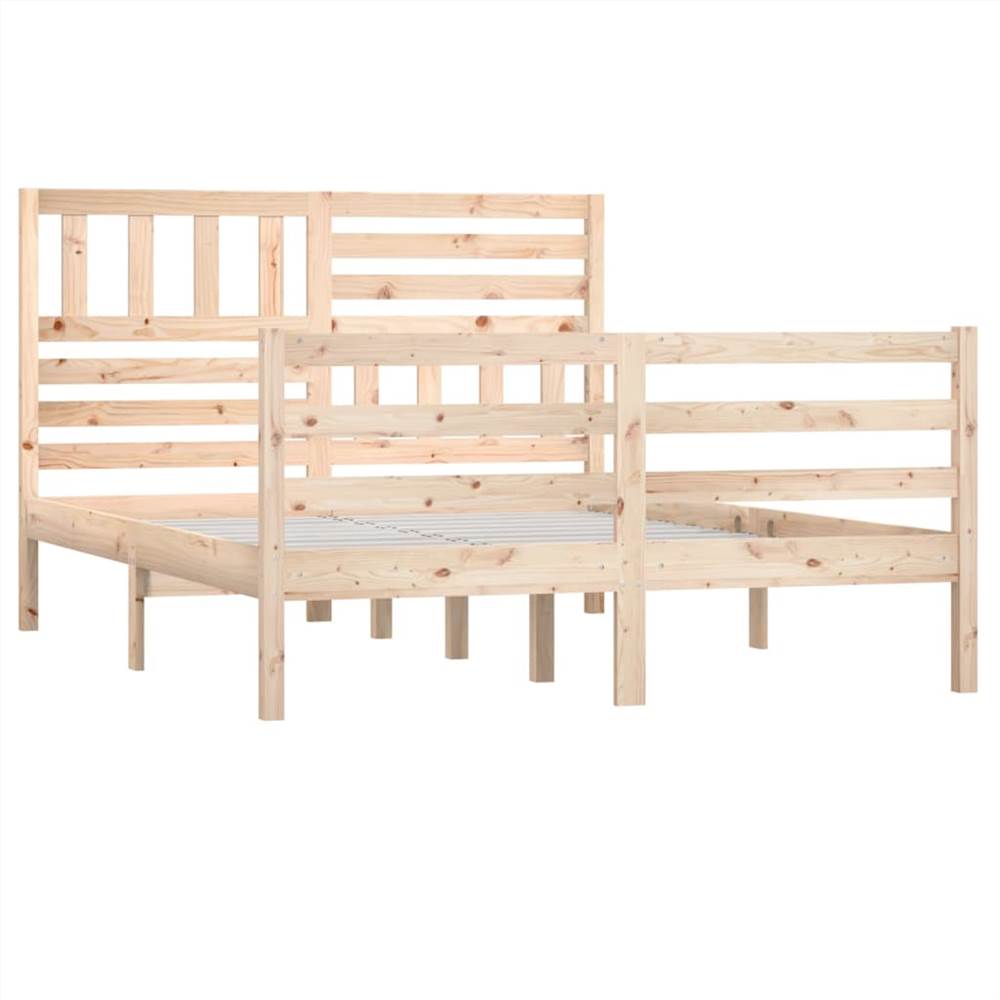 Bed Frame Solid Wood 120x190 cm 4FT Small Double