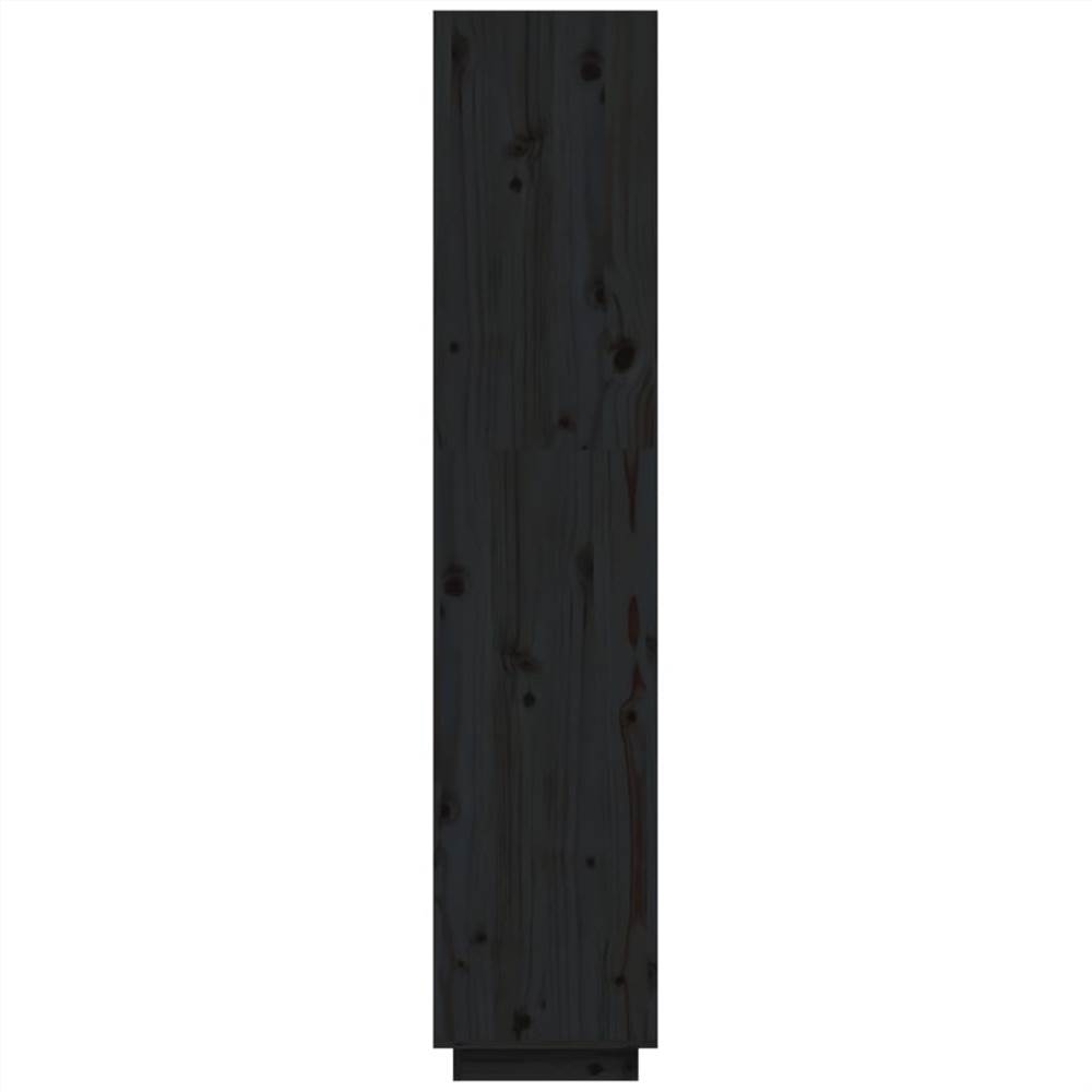 Book Cabinet/Room Divider Black 40x35x167 cm Solid Wood Pine