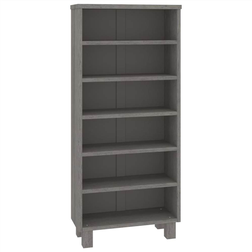 CD Cabinet Light Grey 45x18x100 cm Solid Wood Pine