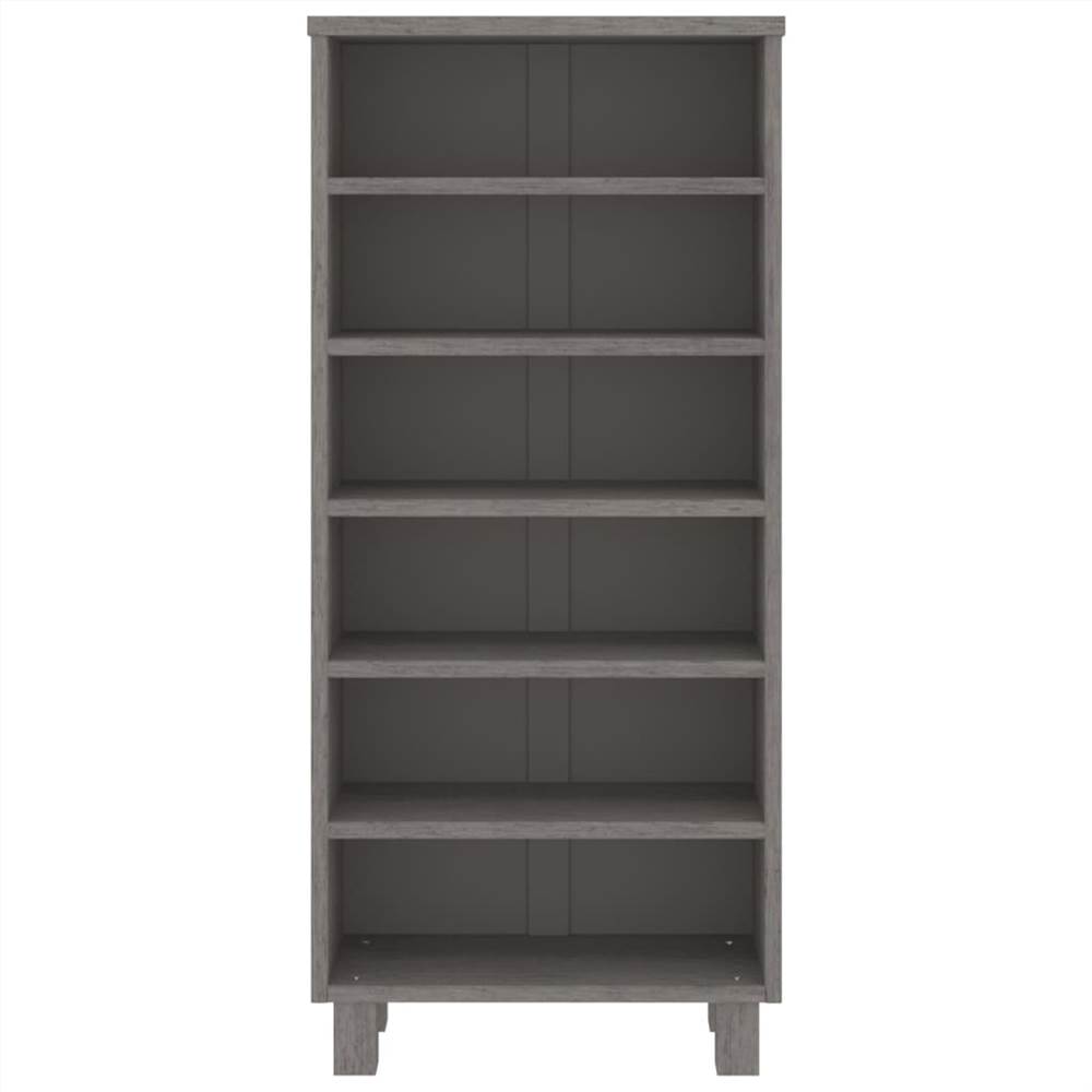 CD Cabinet Light Grey 45x18x100 cm Solid Wood Pine