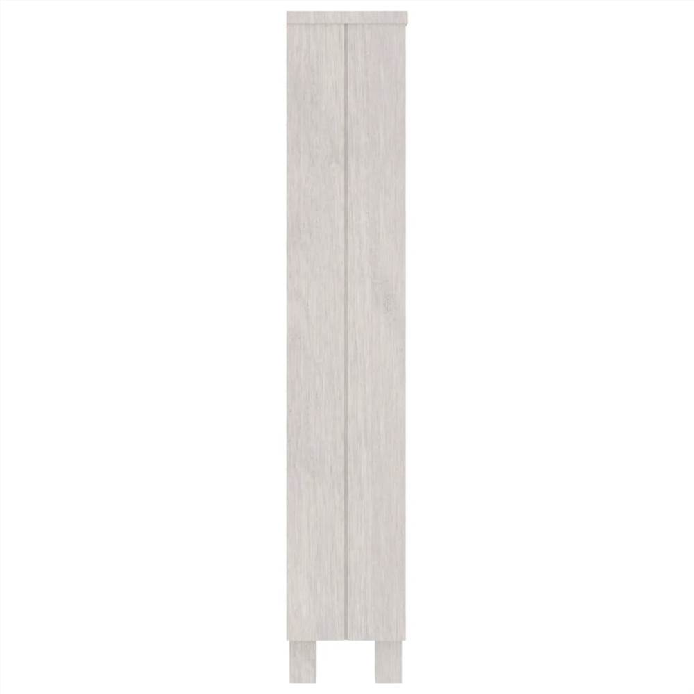 CD Cabinet White 45x18x100 cm Solid Wood Pine