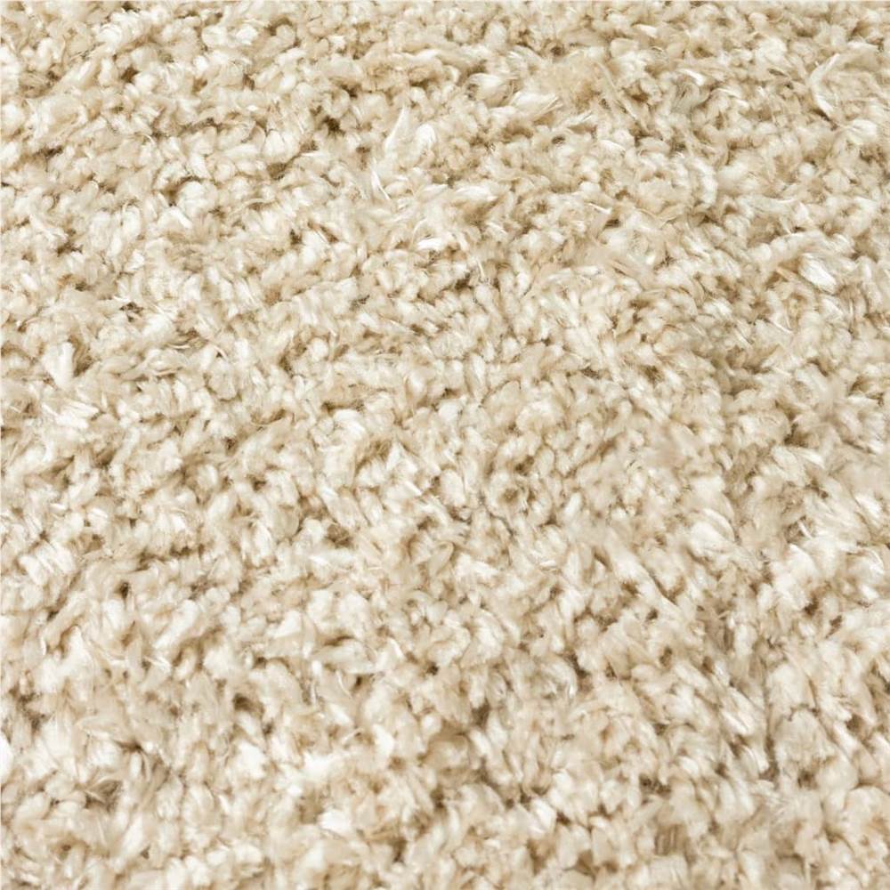 High Pile Shaggy Rug Beige 120x170 cm 50 mm